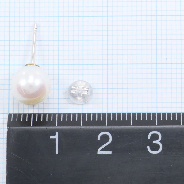 K14 14金 WG ホワイトゴールド ピアス パール(真珠) 総重量約1.7g ジュエリー 中古