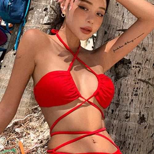 【グラシア】 水着 レディース ビーチウェア スイムウェア 流行 海 プール バンドゥ カット クロス シャーリング タイト パッド バストメイク バストメイク バンドゥ ビキニ レッド M L XL 【グラシア】 水着 レディース ビーチウェア スイムウェア 流行 海 プール バンドゥ カット クロス シャーリング タイト パッド バストメイク バストメイク バンドゥ ビキニ レッド M L XL