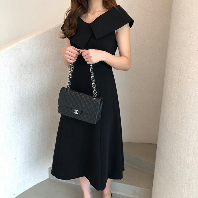 【9/25！クーポンで3,380円】 ワンピース ビッグカラー ノースリーブ きれいめ レディース vネック ミモレ バイカラー ワンピ vネックワンピース ノースリーブワンピース アシメカラー aラ mdprevattcaulkingandwaterproofing.com
