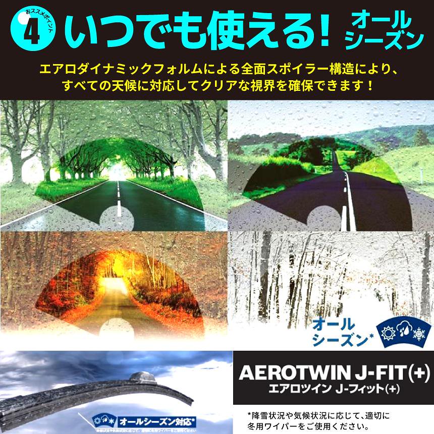インサイト[ZE] 1台分 AJ65+AJ43 ワイパーブレード エアロツイン J-フィット フラットワイパー 運転席+助手席 計2本セット 650mm+430mm BOSCH ボッシュ ホンダ