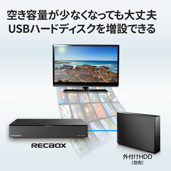 I-O DATA ネットワークHDD RECBOX テレビ録画 nasne スカパー 自動ダビング でっかく スマホ対応 日本メーカー