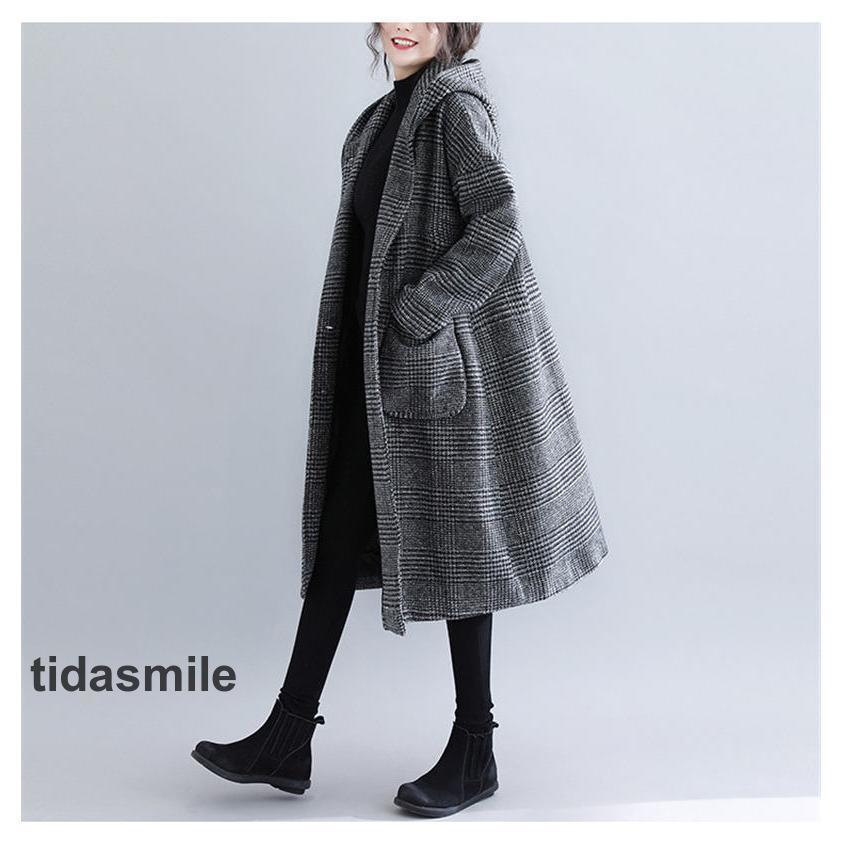 新入庫 チェスターコート レディース ラシャコート ロングコート 羽織り トレンチコート アウター ラシャ チェック柄 着痩せ フード付き 新入庫 チェスターコート レディース ラシャコート ロングコート 羽織り トレンチコート アウター ラシャ チェック柄 着痩せ フード付き