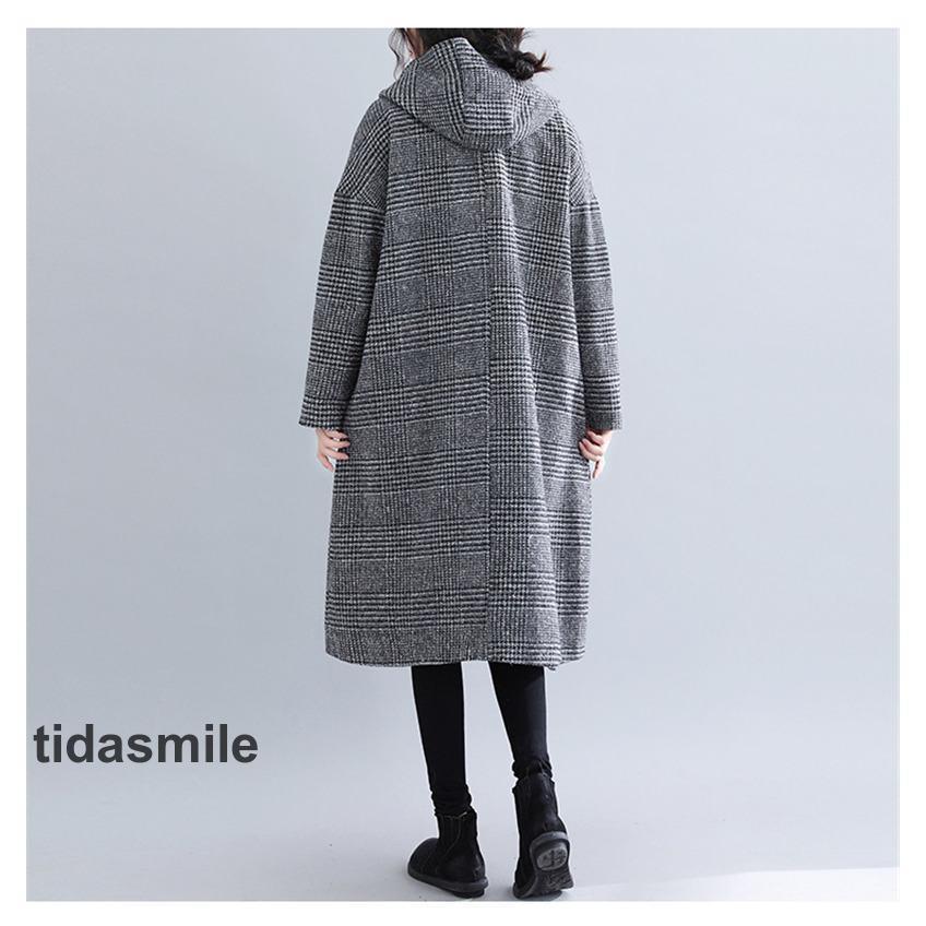 新入庫 チェスターコート レディース ラシャコート ロングコート 羽織り トレンチコート アウター ラシャ チェック柄 着痩せ フード付き 新入庫 チェスターコート レディース ラシャコート ロングコート 羽織り トレンチコート アウター ラシャ チェック柄 着痩せ フード付き