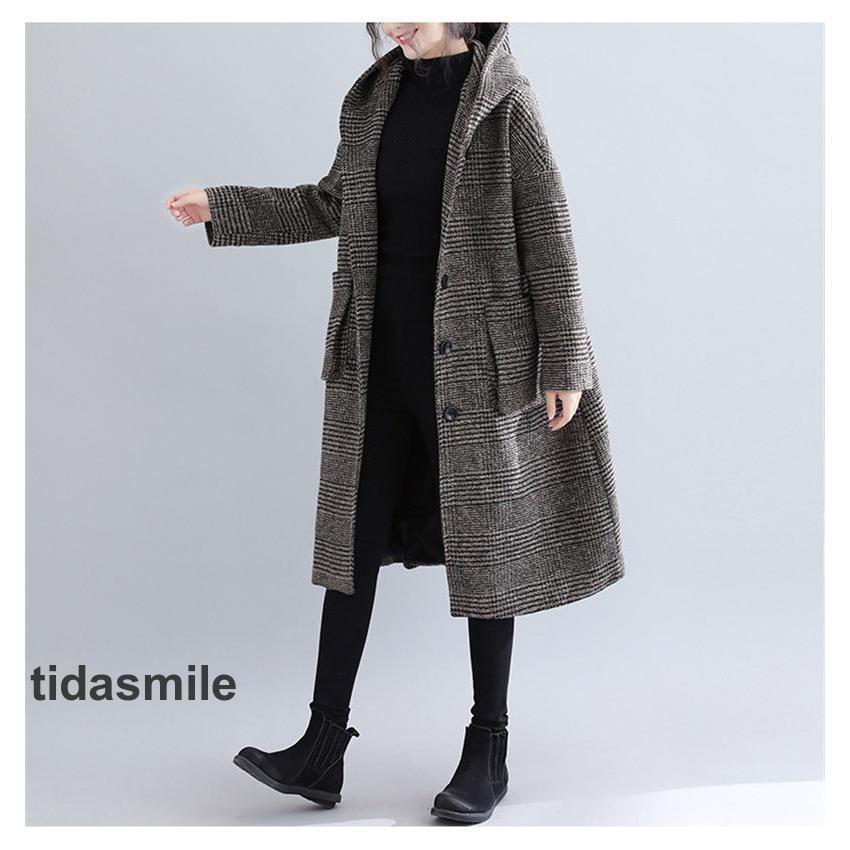 新入庫 チェスターコート レディース ラシャコート ロングコート 羽織り トレンチコート アウター ラシャ チェック柄 着痩せ フード付き 新入庫 チェスターコート レディース ラシャコート ロングコート 羽織り トレンチコート アウター ラシャ チェック柄 着痩せ フード付き