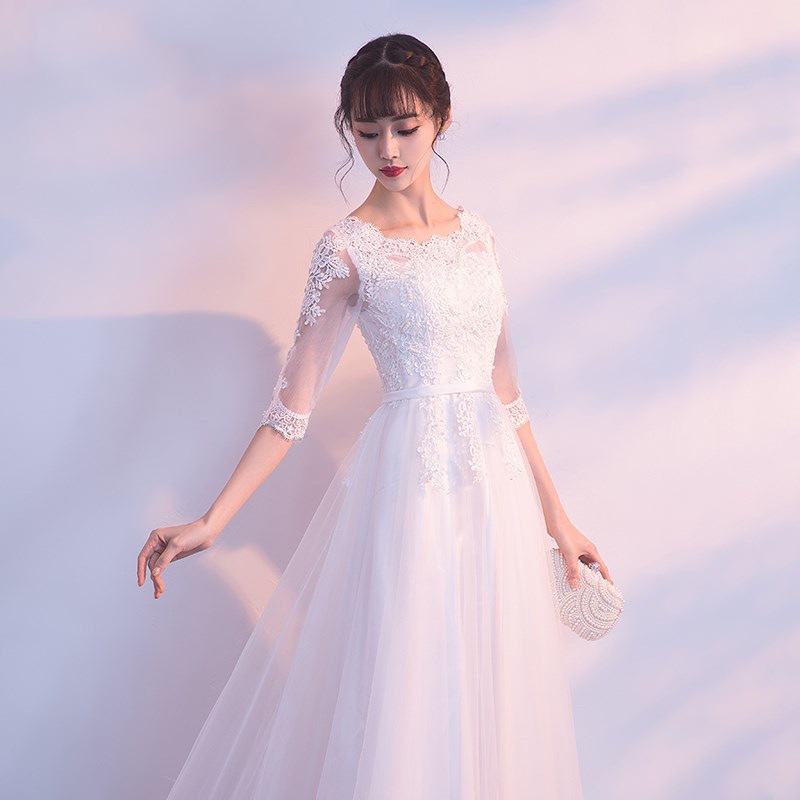 ウエディングドレス ロングドレス 袖あり 総レース ナイトドレス パーディードレス 30代40代 ステージ衣装 オペラ声楽 成人式 花嫁 忘年会 結婚式 ピアノ-953 ウエディングドレス ロングドレス 袖あり 総レース ナイトドレス パーディードレス 30代40代 ステージ衣装 オペラ声楽 成人式 花嫁 忘年会 結婚式 ピアノ-953