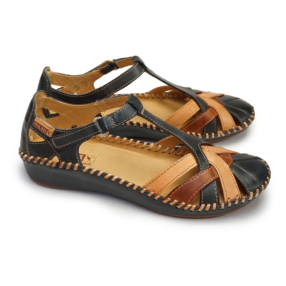ピコリノス レディース サンダル PK-751（655-0732C5） グルカサンダル ストラップ レザー 編み込み