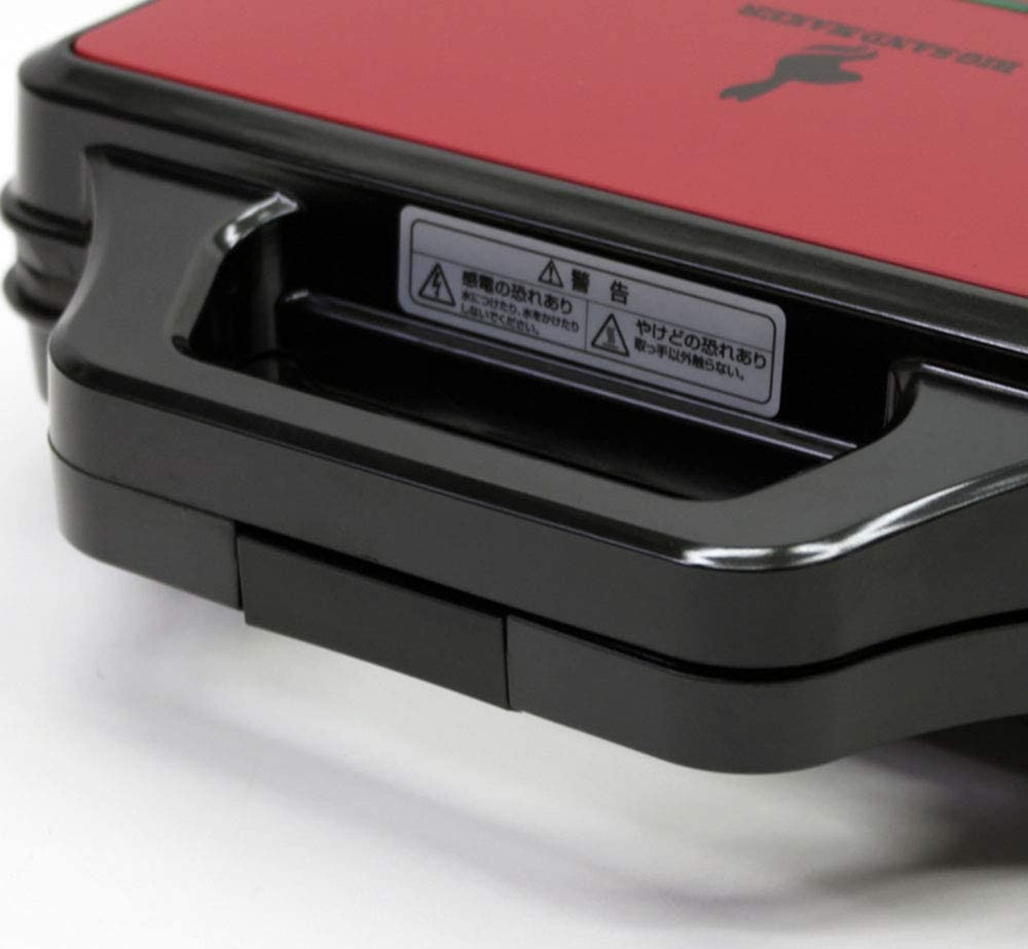 東京Deco 耳まで焼ける ビッグなホットサンドメーカー レッド [耳まで焼けるホットサンドメーカー] 一度に2個 フッ素コートプレート サンドイッチ マシン フェノール樹脂・アルミ i001