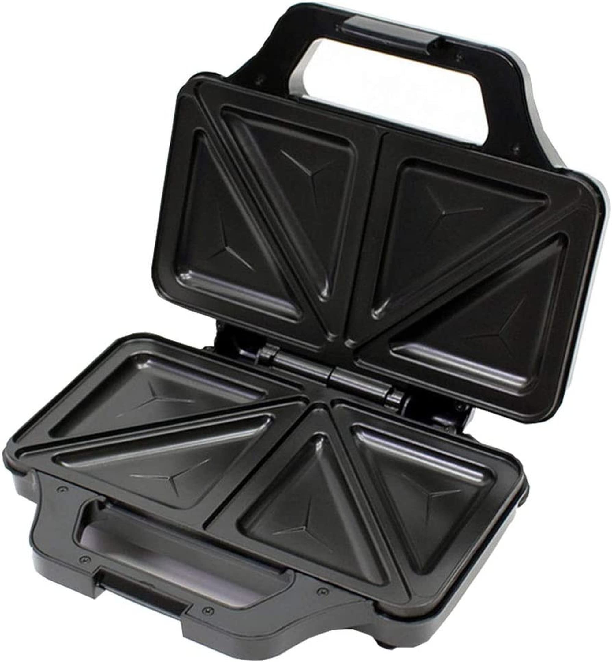 東京Deco 耳まで焼ける ビッグなホットサンドメーカー レッド [耳まで焼けるホットサンドメーカー] 一度に2個 フッ素コートプレート サンドイッチ マシン フェノール樹脂・アルミ i001