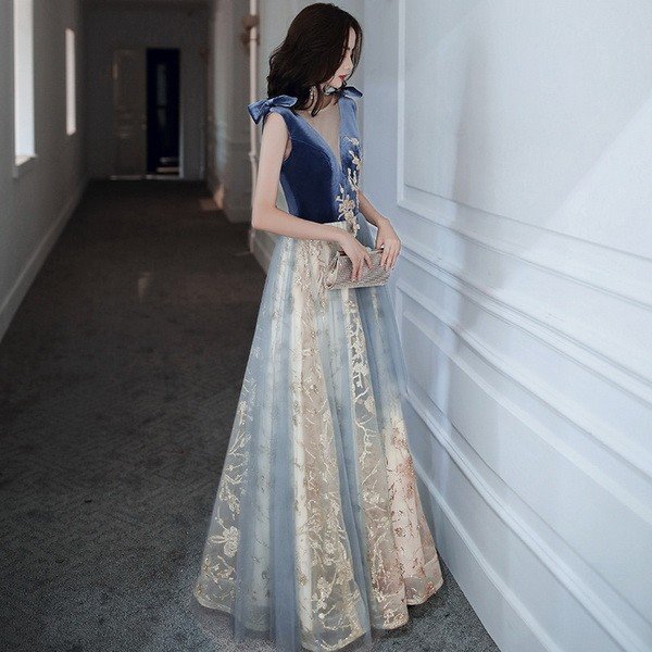 2021春パーティードレス 姫系 セクシーV襟 花嫁ロングドレス お呼ばれ 結婚式 誕生日 ロング丈 2021春パーティードレス 姫系 セクシーV襟 花嫁ロングドレス お呼ばれ 結婚式 誕生日 ロング丈