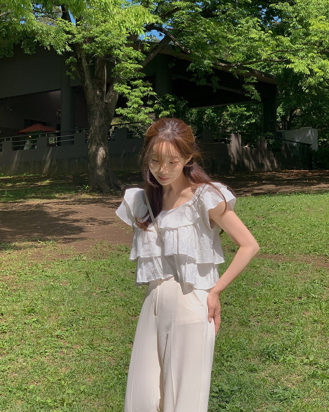 ルボフリルブラウス韓国ファッション レディース ルボフリルブラウス韓国ファッション レディース