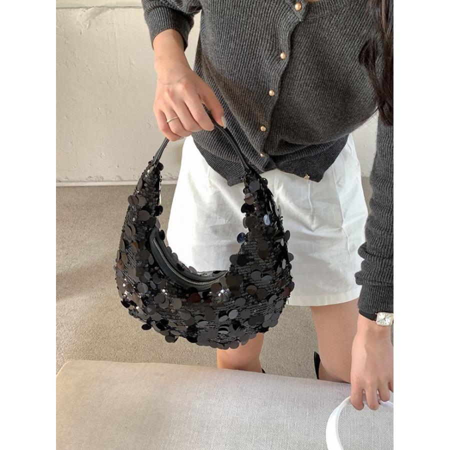 【期間限定】スパンコール キラキラ ムーンクレセント型 ショルダーバッグ 【akb312-132】【予約販売:15-20日】60込 【期間限定】スパンコール キラキラ ムーンクレセント型 ショルダーバッグ 【akb312-132】【予約販売:15-20日】60込