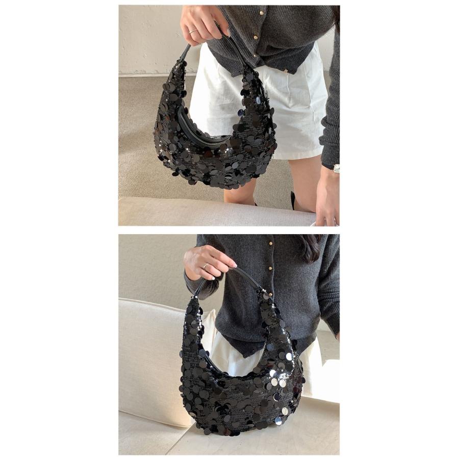 【期間限定】スパンコール キラキラ ムーンクレセント型 ショルダーバッグ 【akb312-132】【予約販売:15-20日】60込 【期間限定】スパンコール キラキラ ムーンクレセント型 ショルダーバッグ 【akb312-132】【予約販売:15-20日】60込