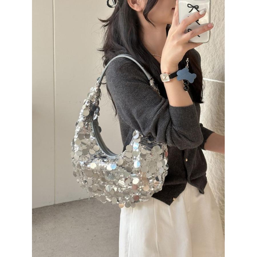 【期間限定】スパンコール キラキラ ムーンクレセント型 ショルダーバッグ 【akb312-132】【予約販売:15-20日】60込 【期間限定】スパンコール キラキラ ムーンクレセント型 ショルダーバッグ 【akb312-132】【予約販売:15-20日】60込