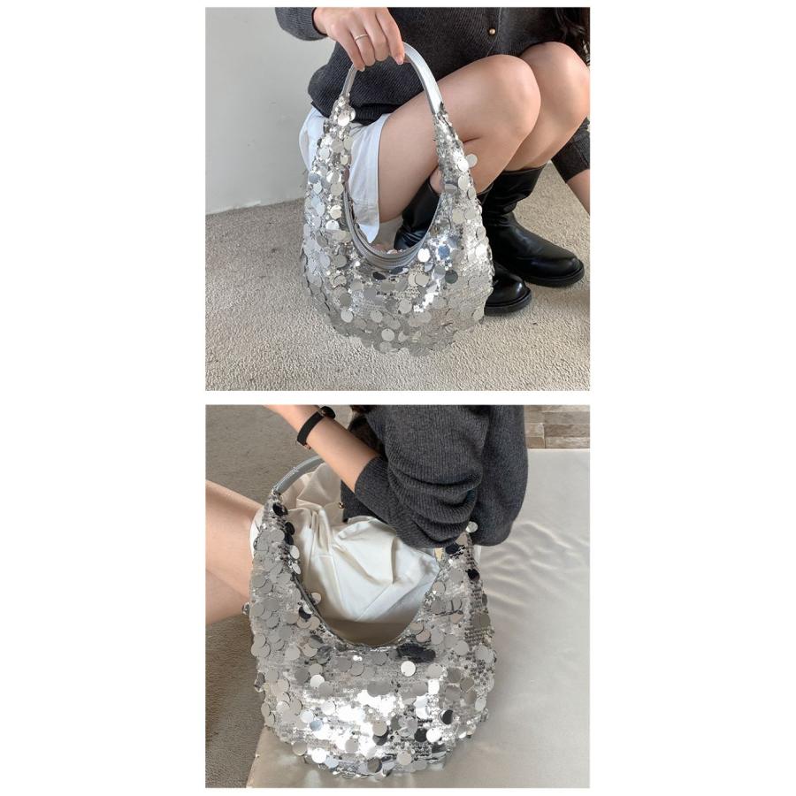 【期間限定】スパンコール キラキラ ムーンクレセント型 ショルダーバッグ 【akb312-132】【予約販売:15-20日】60込 【期間限定】スパンコール キラキラ ムーンクレセント型 ショルダーバッグ 【akb312-132】【予約販売:15-20日】60込