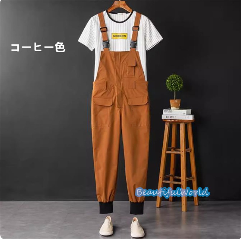 サロペット メンズ オーバーオール つなぎ オールインワン サスペンダー ストリートアメカジ 無地 作業服 春秋 お洒落24bdk50 サロペット メンズ オーバーオール つなぎ オールインワン サスペンダー ストリートアメカジ 無地 作業服 春秋 お洒落24bdk50