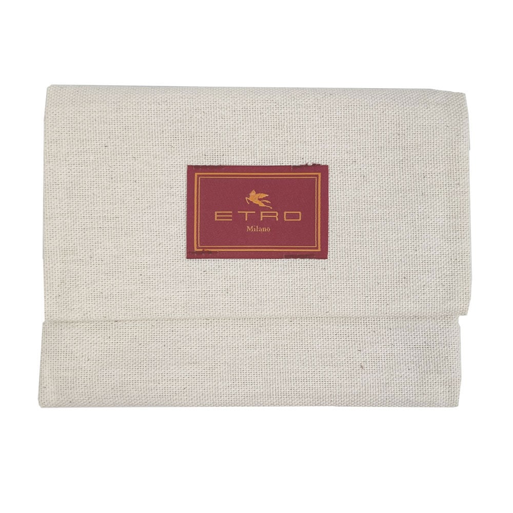 Wホック 二つ折り財布 ドル紙幣用 ペイズリー型押し レザー ベージュ系 12463 9014 7002