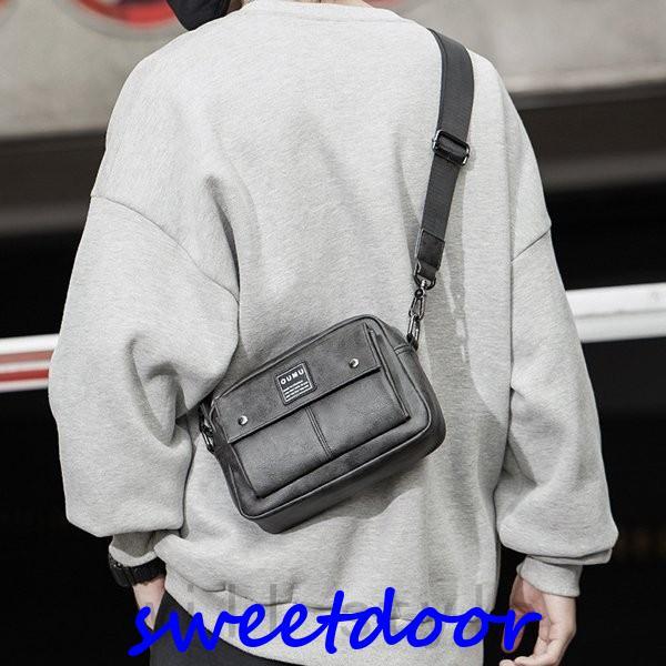 ショルダーバッグ メンズ 小さい 革 ミニバッグ メッセンジャーバッグ 斜めがけバッグ小さめ