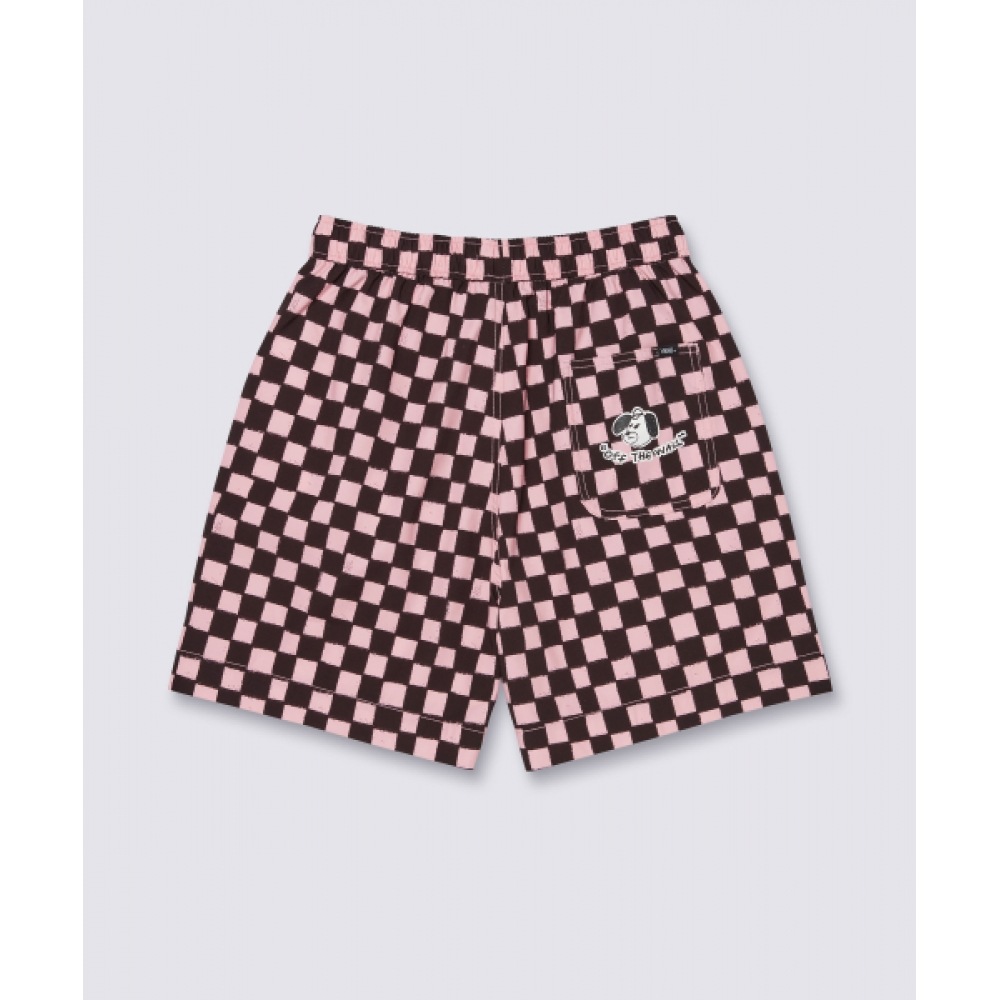 VANS ドゥードルチェッカーショーツ - ピンクブラック:リルチェック / VN000QF7FB01 VANS ドゥードルチェッカーショーツ - ピンクブラック:リルチェック / VN000QF7FB01