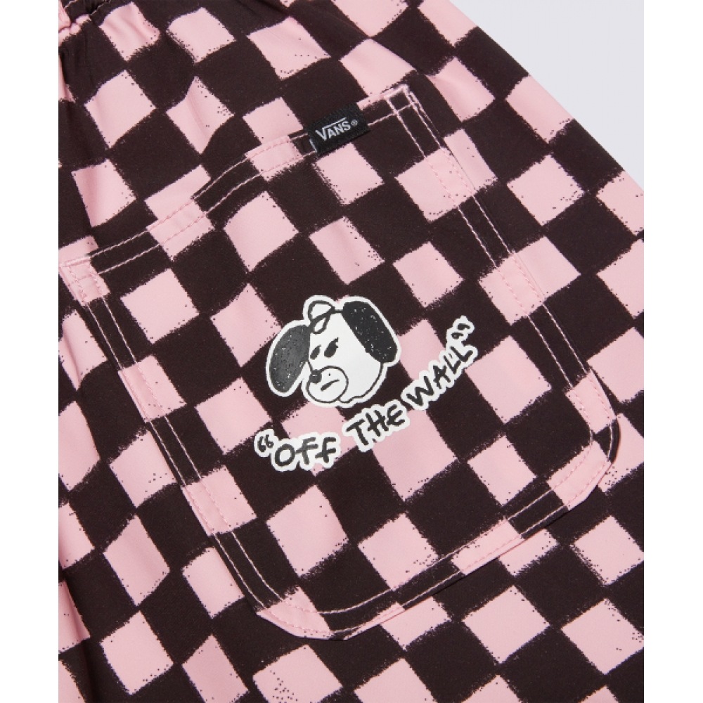 VANS ドゥードルチェッカーショーツ - ピンクブラック:リルチェック / VN000QF7FB01 VANS ドゥードルチェッカーショーツ - ピンクブラック:リルチェック / VN000QF7FB01