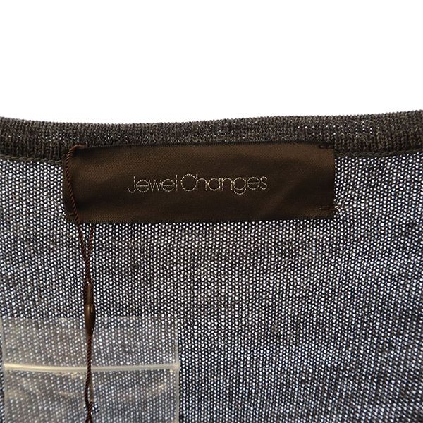 未使用 総柄 長袖 ニット ワンピース フリー グレー レディース