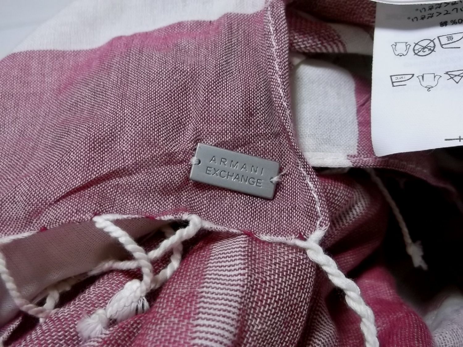 LA直輸入 メンズ レディース 男女兼用 ストール コットン レッド系 cotton stole ARMANI EXCHANGE 023 LA直輸入 メンズ レディース 男女兼用 ストール コットン レッド系 cotton stole ARMANI EXCHANGE 023