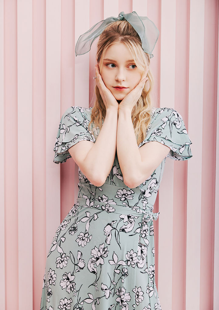 ルアベージュミディラップワンピース ルアベージュミディラップワンピース