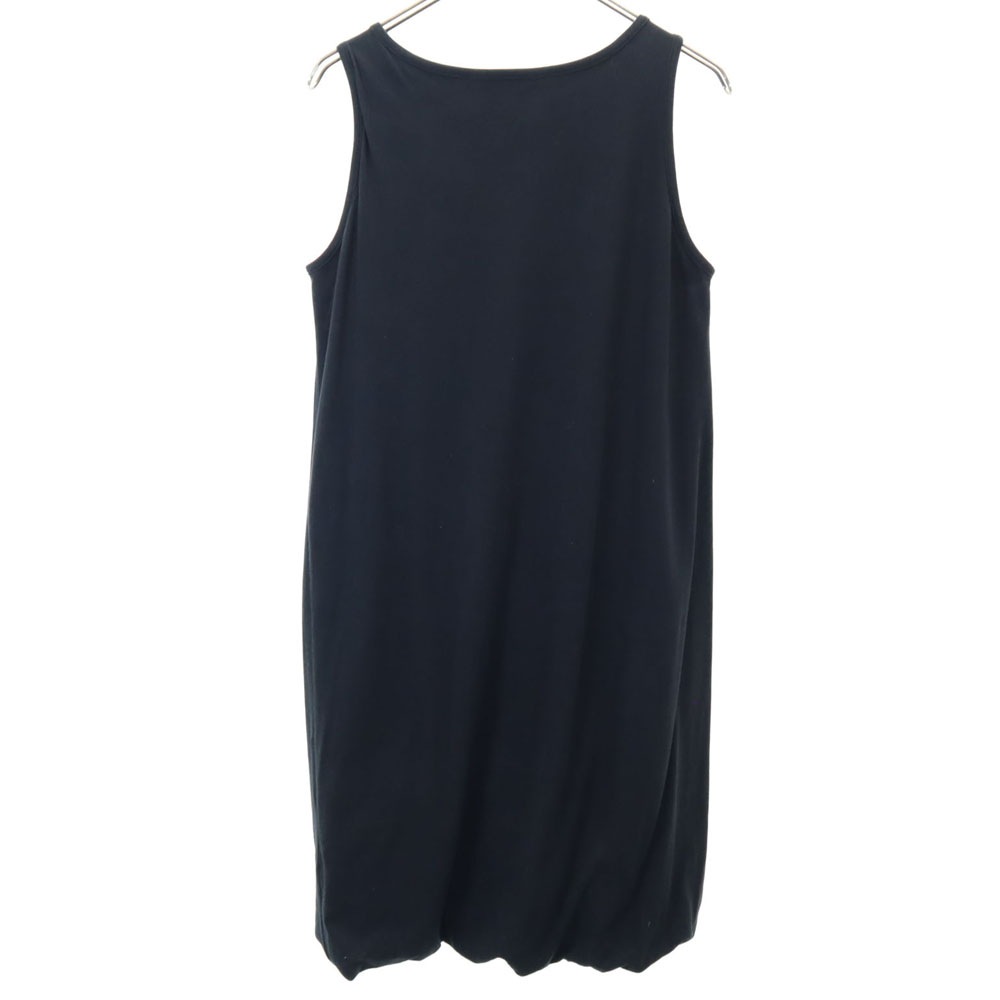 日本製 ノースリーブ ロングワンピース ブラック レディース