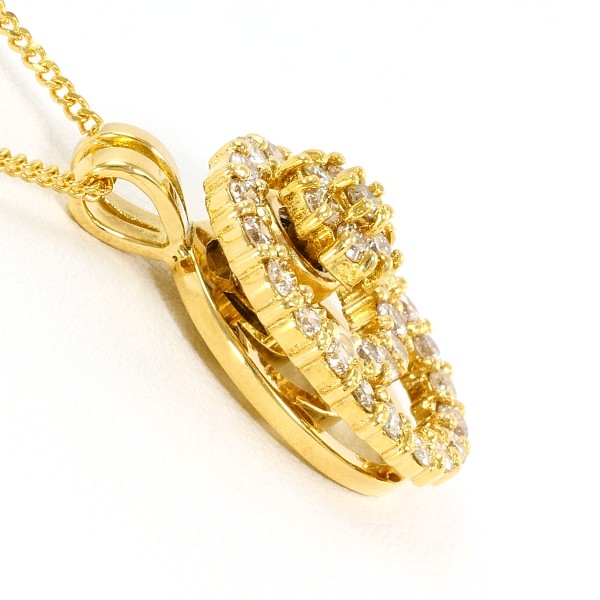 K18 18金 YG ネックレス ダイヤ 1.00 カード鑑別書 ジュエリー 中古 K18 18金 YG ネックレス ダイヤ 1.00 カード鑑別書 ジュエリー 中古