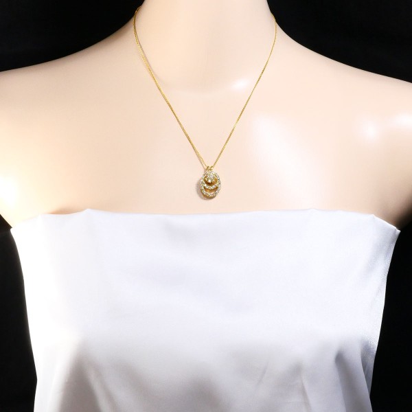 K18 18金 YG ネックレス ダイヤ 1.00 カード鑑別書 ジュエリー 中古 K18 18金 YG ネックレス ダイヤ 1.00 カード鑑別書 ジュエリー 中古