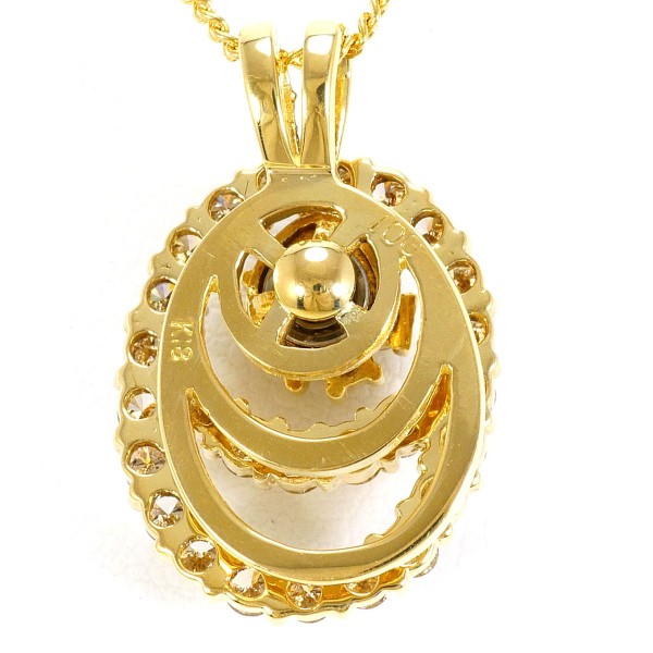 K18 18金 YG ネックレス ダイヤ 1.00 カード鑑別書 ジュエリー 中古 K18 18金 YG ネックレス ダイヤ 1.00 カード鑑別書 ジュエリー 中古