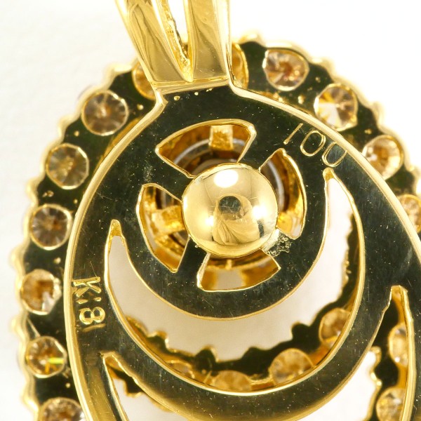 K18 18金 YG ネックレス ダイヤ 1.00 カード鑑別書 ジュエリー 中古 K18 18金 YG ネックレス ダイヤ 1.00 カード鑑別書 ジュエリー 中古