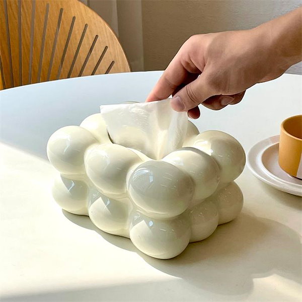 Qoo10] 陶器製のティッシュケース ティッシュカバ