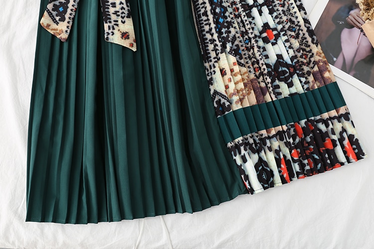 新作 レディース ワンピース ロング ロング丈 長袖 ラウンドネック Aライン プリーツ リボン 新作 レディース ワンピース ロング ロング丈 長袖 ラウンドネック Aライン プリーツ リボン