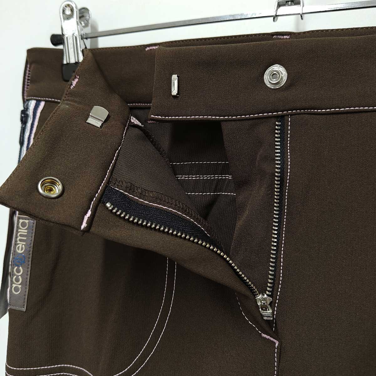 【中古・未使用品】 キュロット 乗馬 馬術 パワーグリップ IT46 Accademia Italiana モカ