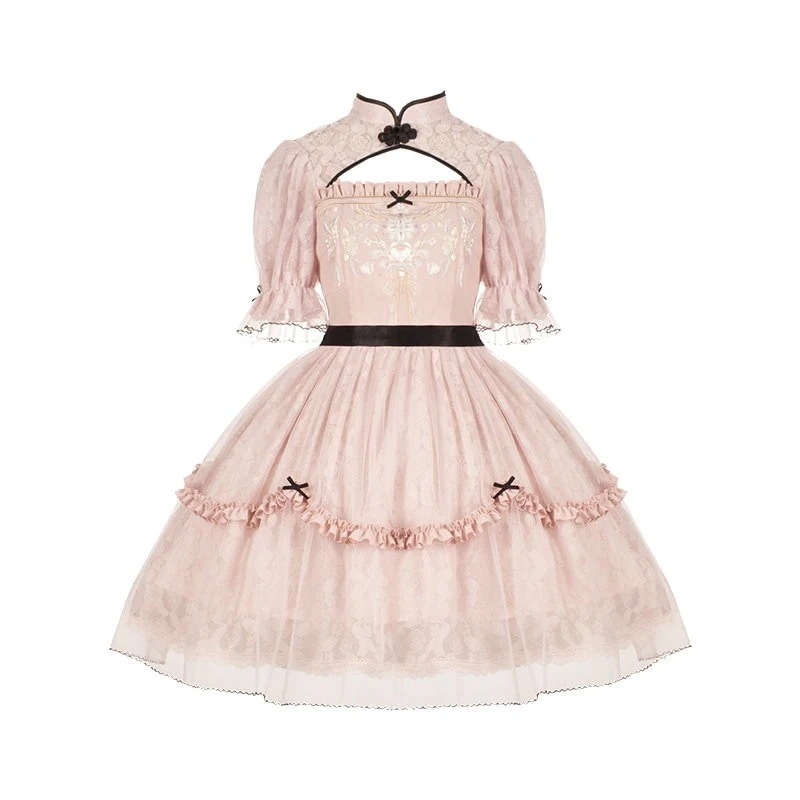 新入荷中華ロリータ レースロリータドレス カップ付きワンピース チャイナ風ワンピース コスプレ ロ palmareklam.com