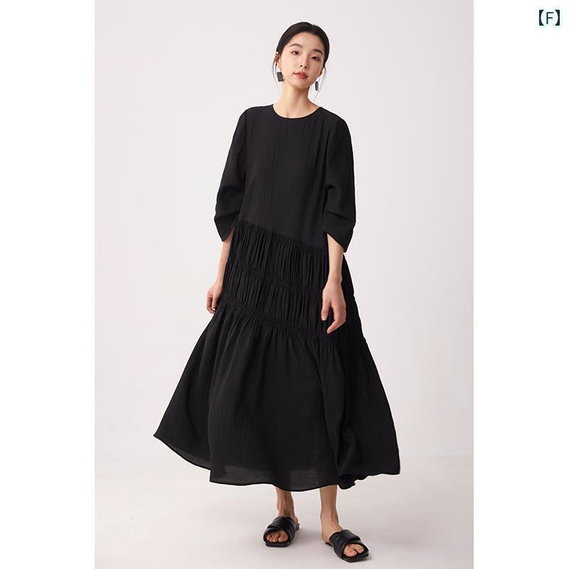 ワンピース ドレス レディース CR 婦人服春夏 秋 ホワイト ワンピース ロング スタイル 美麗 海辺の 休暇 ハイエンド ロング ワンピース