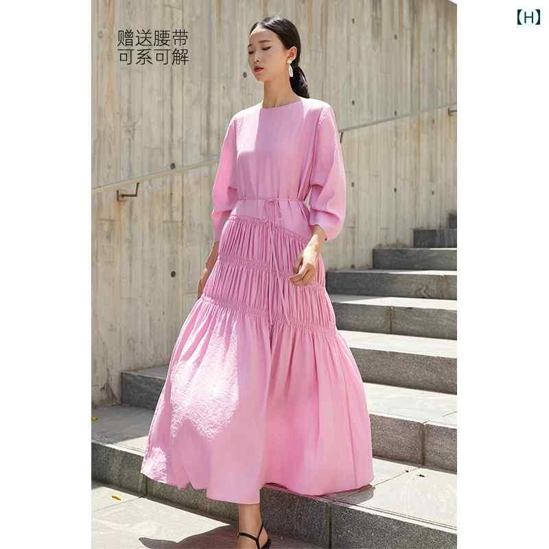 ワンピース ドレス レディース CR 婦人服春夏 秋 ホワイト ワンピース ロング スタイル 美麗 海辺の 休暇 ハイエンド ロング ワンピース