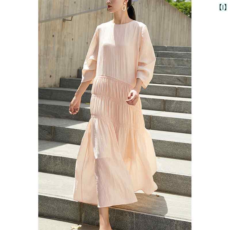 ワンピース ドレス レディース CR 婦人服春夏 秋 ホワイト ワンピース ロング スタイル 美麗 海辺の 休暇 ハイエンド ロング ワンピース