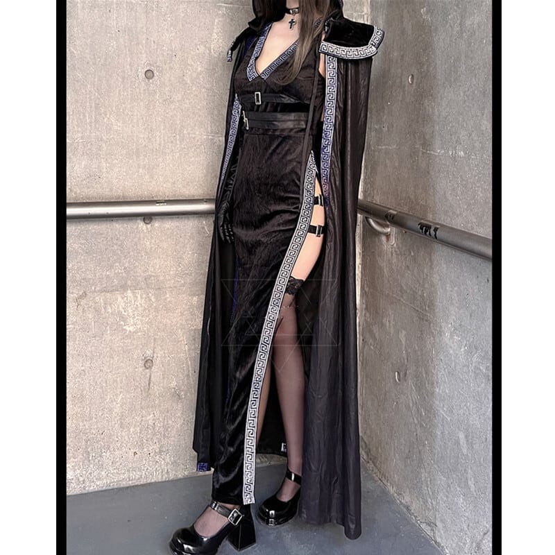 (3点セット)ハロウィン 巫女 魔女 スリット 仮装 コスプレ 衣装 セット (3点セット)ハロウィン 巫女 魔女 スリット 仮装 コスプレ 衣装 セット