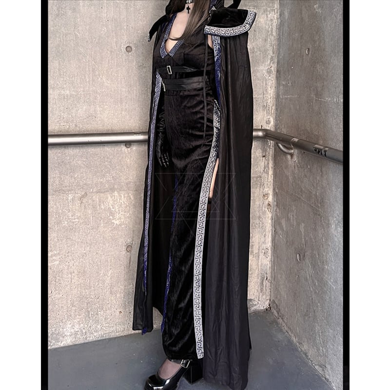 (3点セット)ハロウィン 巫女 魔女 スリット 仮装 コスプレ 衣装 セット (3点セット)ハロウィン 巫女 魔女 スリット 仮装 コスプレ 衣装 セット