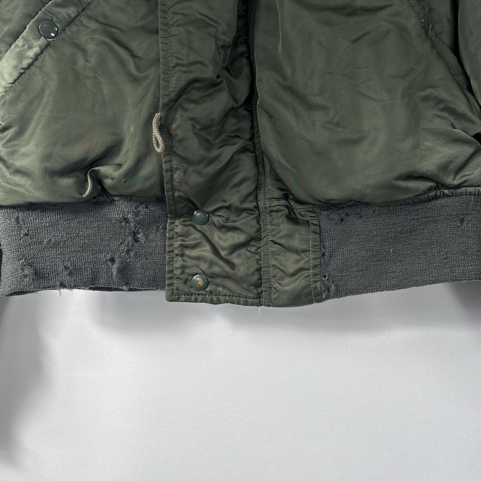 古着 70s/70年代 ヴィンテージ ミリタリージャケット Nー2B リアルファー 実物 M カーキ メンズ