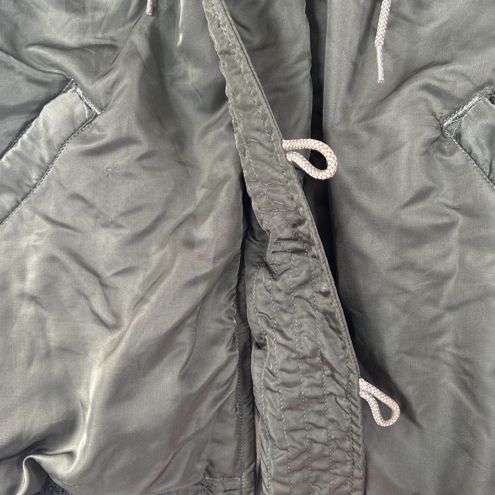 古着 70s/70年代 ヴィンテージ ミリタリージャケット Nー2B リアルファー 実物 M カーキ メンズ