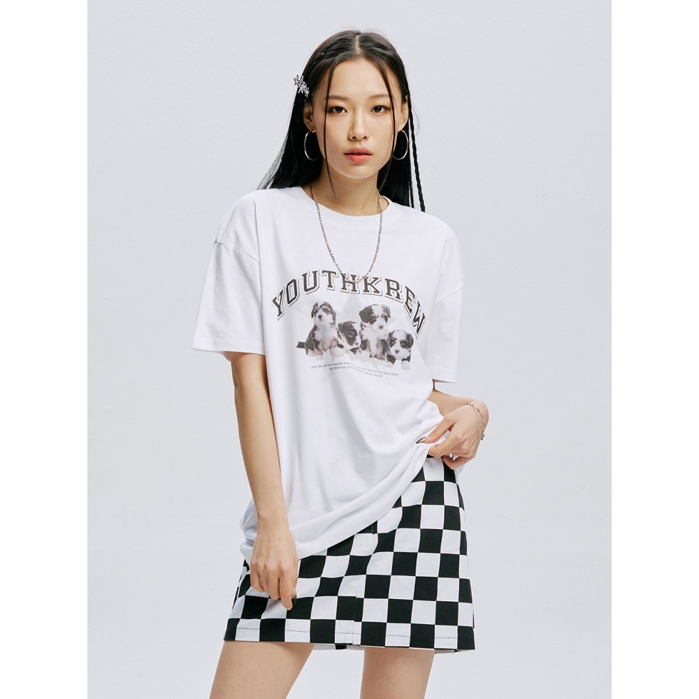 ユースクルー YK DOGGY CREW ラウンドT ホワイト ユースクルー YK DOGGY CREW ラウンドT ホワイト