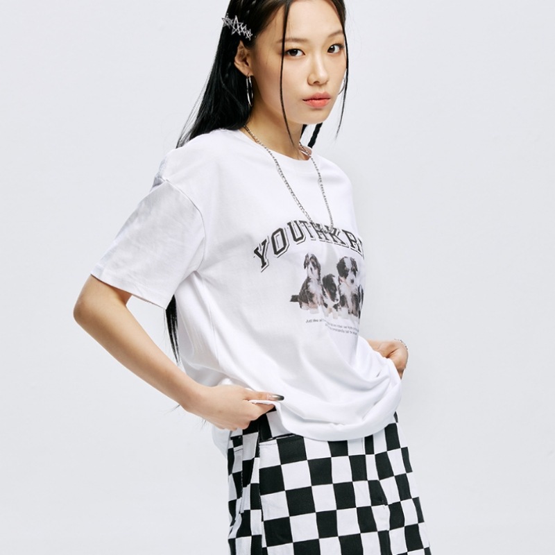 ユースクルー YK DOGGY CREW ラウンドT ホワイト ユースクルー YK DOGGY CREW ラウンドT ホワイト