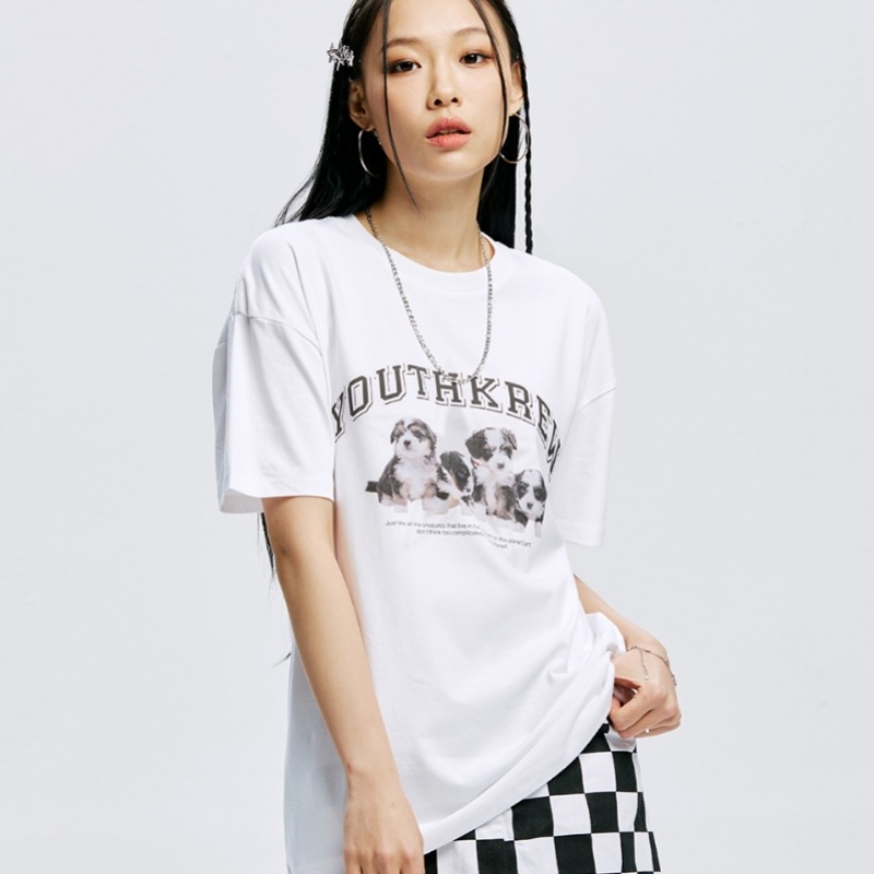 ユースクルー YK DOGGY CREW ラウンドT ホワイト ユースクルー YK DOGGY CREW ラウンドT ホワイト