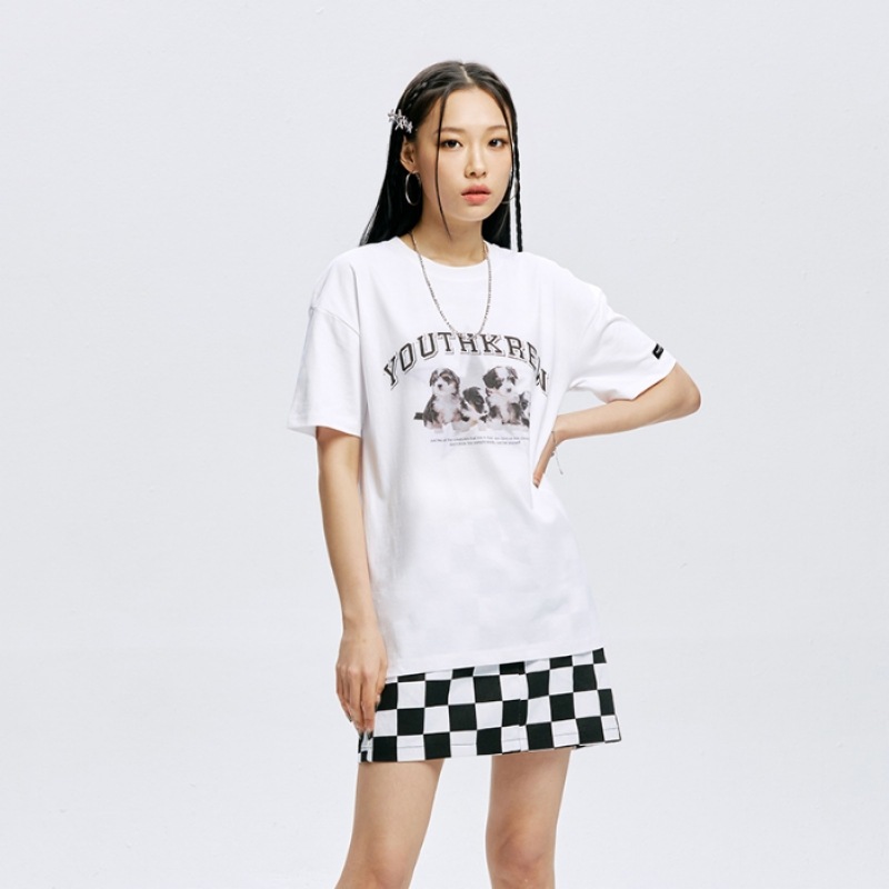 ユースクルー YK DOGGY CREW ラウンドT ホワイト ユースクルー YK DOGGY CREW ラウンドT ホワイト