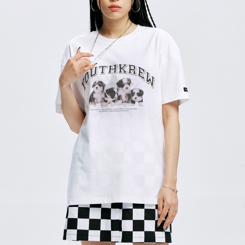 ユースクルー YK DOGGY CREW ラウンドT ホワイト ユースクルー YK DOGGY CREW ラウンドT ホワイト