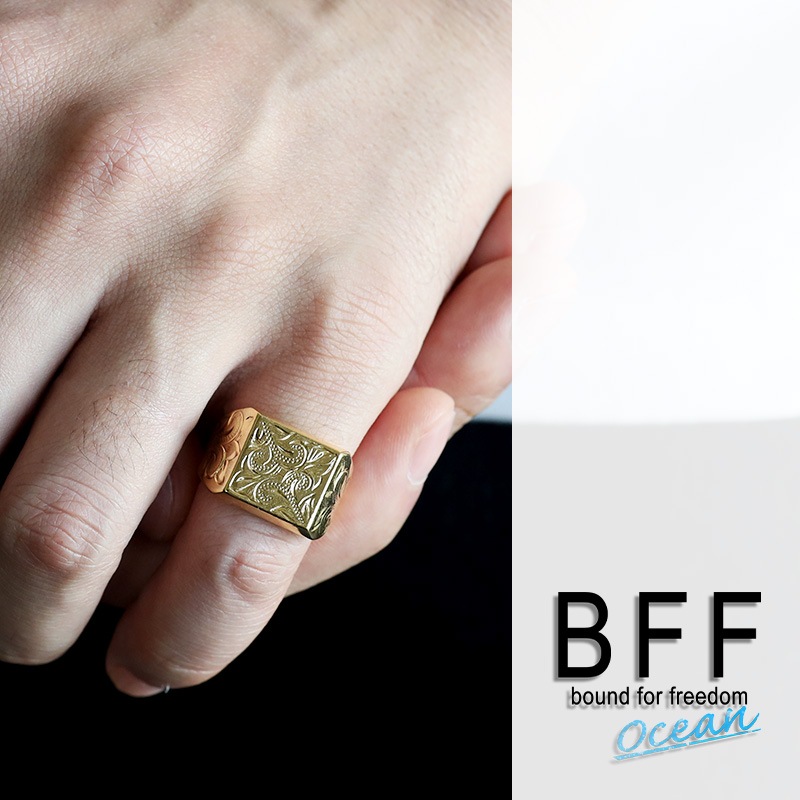 BFF 印台リング カレイキニ [bffr010-g-l]