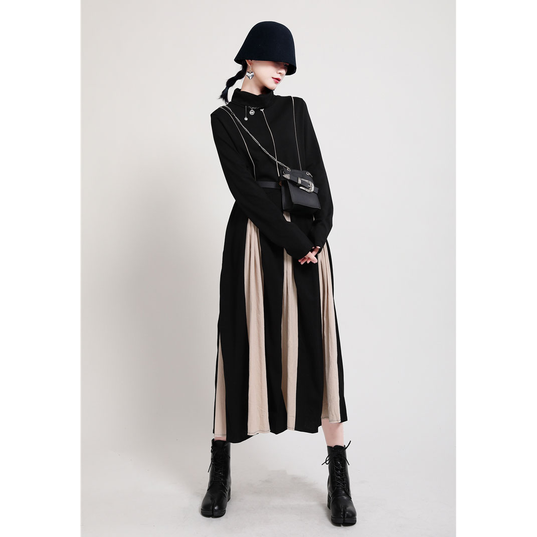 バイカラーデザインワンピース ワンピース ドレス ドレス 二次会 結婚式 大人 上品 入園式 卒業式 入学式 OL レディース 春 夏 秋 冬