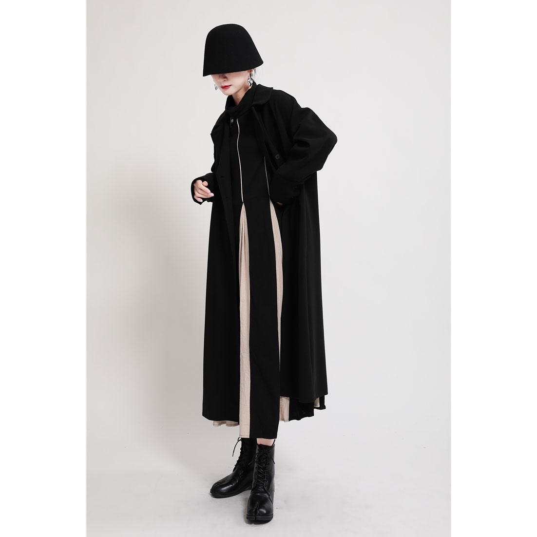 バイカラーデザインワンピース ワンピース ドレス ドレス 二次会 結婚式 大人 上品 入園式 卒業式 入学式 OL レディース 春 夏 秋 冬